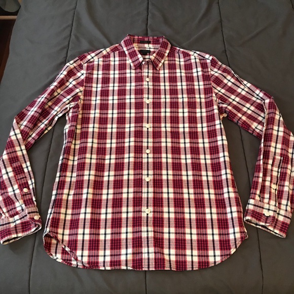 J. Crew flannel button-up, size medium - Picture 1 of 10